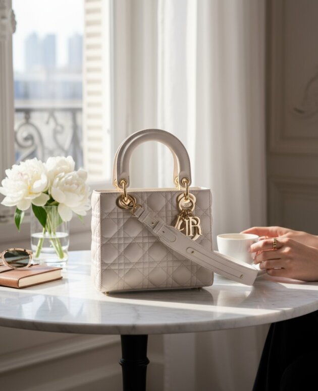 Classic Ivory Leather Bag