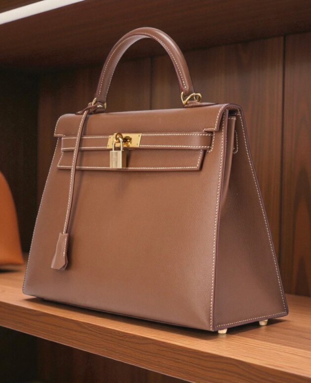 Brown Kelly Handbag