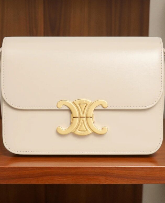 Beige Baguette Bag