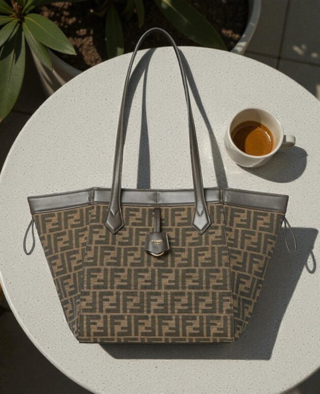 Brown FF Logo Tote